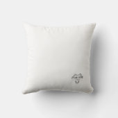 Happy Ghost & Scraggly Black Cat Throw Pillow クッション (裏面)