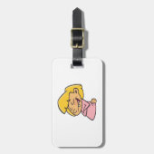 Happy Giggling Cartoon Girl ラゲッジタグ (正面縦)