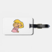 Happy Giggling Cartoon Girl ラゲッジタグ (裏面横)