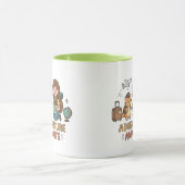 Happy Ginger Cat Adventure Awaits Text Journey マグカップ (中央)