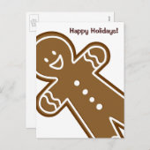 Happy Gingerbread背の高い男 シーズンポストカード (正面/裏面)