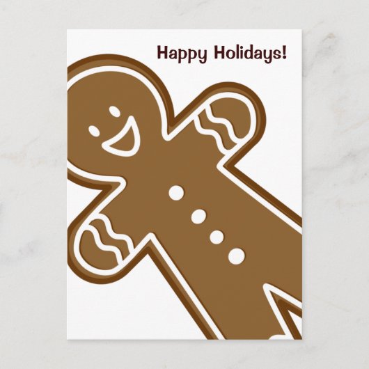 Happy Gingerbread背の高い男 シーズンポストカード (正面)