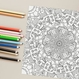 Happy Gingerbreads：詳細カラーリングページ ポスター