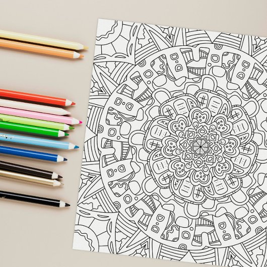 Happy Gingerbreads:詳細カラーリングページ ポスター