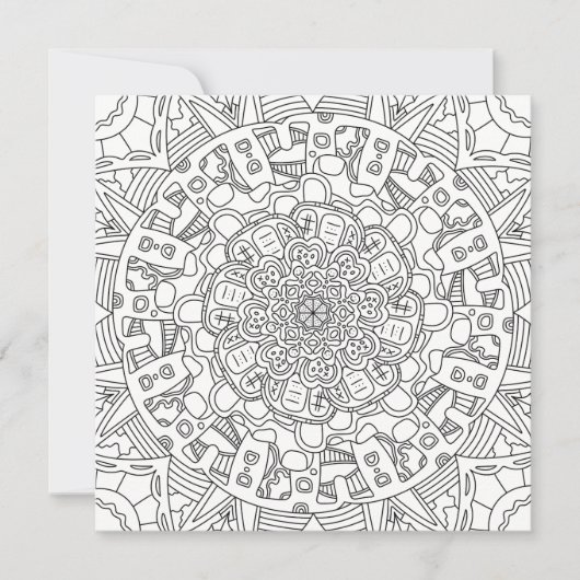 Happy Gingerbreads：詳細着色フラットカード (正面)