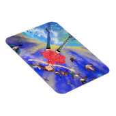 Happy Girl and Birds Magnet - 絵画's マグネット (右側)