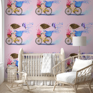 Happy Girl with Bike 壁紙