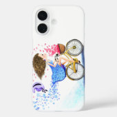Happy Girl with Bike iPhone Case Case-Mate iPhoneケース (裏面)