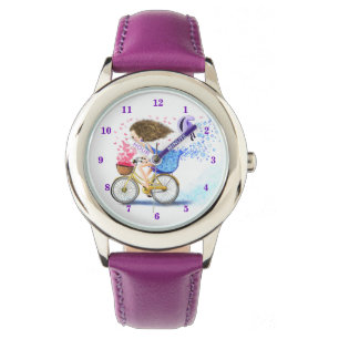 Happy Girl with Bike Watch 腕時計