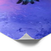 Happy Girl with Birds Poster Painting ポスター (角)