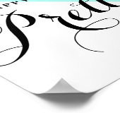 Happy Girls Are The Prettiest Abstract Aqua ポスター (角)