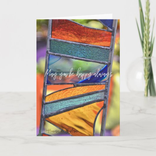 HAPPY GLASS Greeting Card サンキューカード (正面)