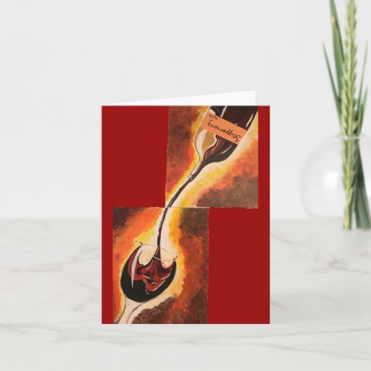 Happy Glass、Small、4インチx 5.6インチ カード (正面)