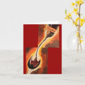 Happy Glass、Small、4インチx 5.6インチ カード (黄色い花)