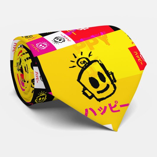 HAPPY Glitch Neck Tie ネクタイ (ロール)
