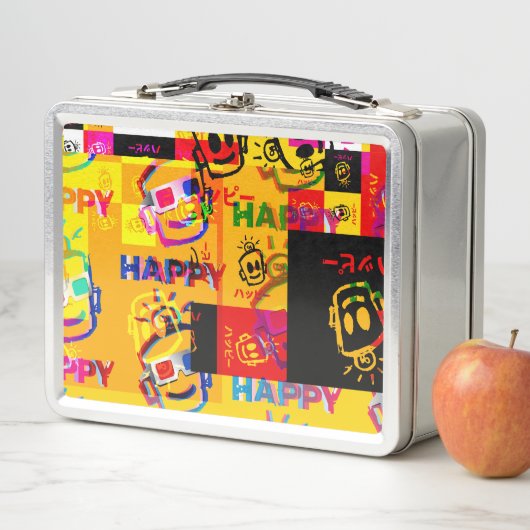 HAPPY Glitched Metal Lunchbox メタルランチボックス (インサイチュ)