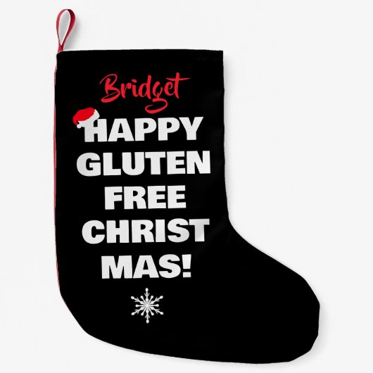 Happy Gluten Free Christmas スモールクリスマスストッキング (正面)