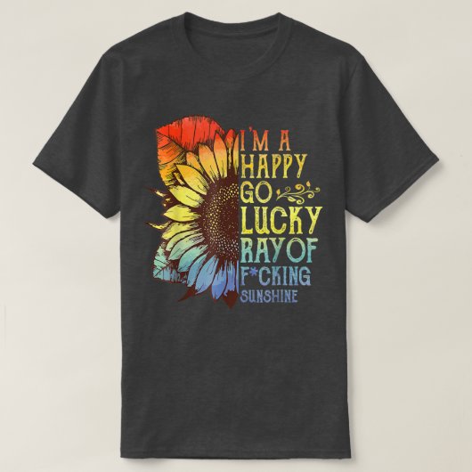 Happy Go Lucky Ray Of Sunshine Sunflower LGB Tシャツ (デザイン正面)