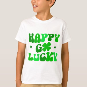 HAPPY GO LUCKY Shamrock St. Patrick Kid's T-shirt Tシャツ