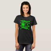 Happy Go Lucky St. Patrick Day Shamrock Clover Iri Tシャツ (正面フル)