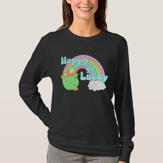 Happy Go Lucky St Patrick s Day Rainbow For Boys G Tシャツ (正面)