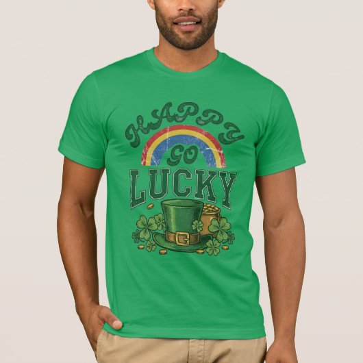 happy Go Lucky St. Patrick's Day T-Shirt Tシャツ (正面)