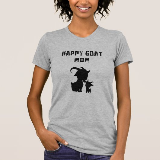 Happy Goat Mom Joyful Farm Animal Lover Tシャツ (正面)