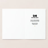 Happy Golden Birthday, 24th Birthday Gold Foil 箔カード (内部)