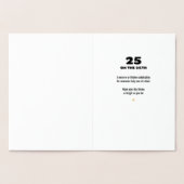 Happy Golden Birthday, 25th Birthday Gold Foil  箔カード (内部)