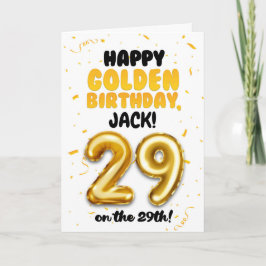 Happy Golden Birthday, 29th Birthday Card  カード