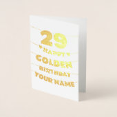 Happy Golden Birthday, 29th Birthday Gold Foil  箔カード (正面)