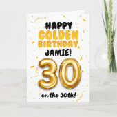 Happy Golden Birthday, 30th Birthday Card カード (正面)