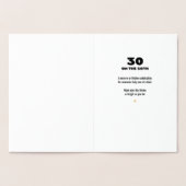 Happy Golden Birthday, 30th Birthday Gold Foil 箔カード (内部)