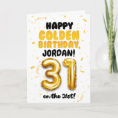 Happy Golden Birthday, 31st Birthday Card  カード (正面)