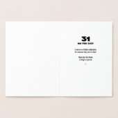 Happy Golden Birthday, 31st Birthday Gold Foil  箔カード (内部)