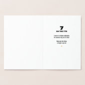 Happy Golden Birthday, 7th Birthday Gold Foil Card 箔カード (内部)