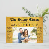 Happy Golden News Save The Date Photo 結婚's 招待状 (スタンド正面)
