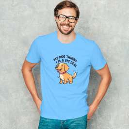 Happy Golden Retriever Puppy Cartoon — Big Deal Tシャツ