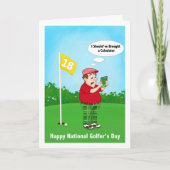 Happy Golfers Day Humor April 10 カード (正面)
