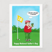 Happy Golfers Day Humor April 10 ポストカード (正面)