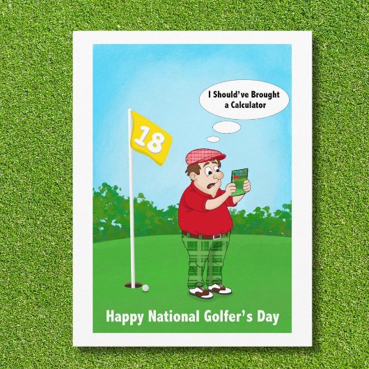 Happy Golfers Day Humor April 10 ポストカード