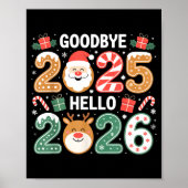 Happy Goodbye 2025 Hello 2026 Festive New Year Loo ポスター (正面)