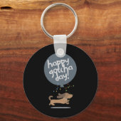 Happy Gotcha Day Dog New Puppy Adoption Birthday C キーホルダー (正面)