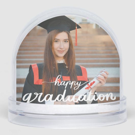 Happy Graduation Modern Script Personalized Photo (正面)