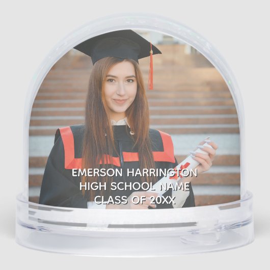 Happy Graduation Modern Script Personalized Photo (裏面)