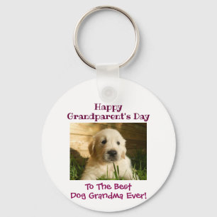 Happy Grandparent's Day 最高の Dog祖母の写真 キーホルダー