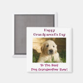 Happy Grandparent's Day 最高の Dog祖母の写真 マグネット (正面/裏面)