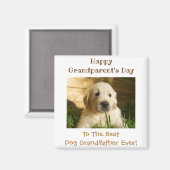 Happy Grandparent's Day 最高の Dog So祖父の写真 マグネット (正面/裏面)