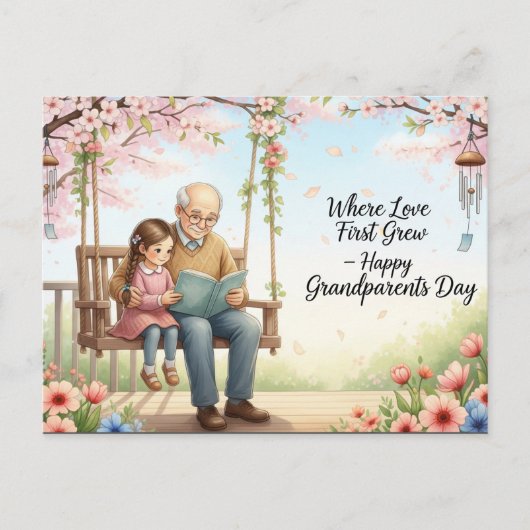 Happy grandparents day postcard ポストカード (正面)