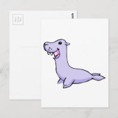 Happy Gray/Gray Cartoon 離れ Seal向き ポストカード (正面/裏面)